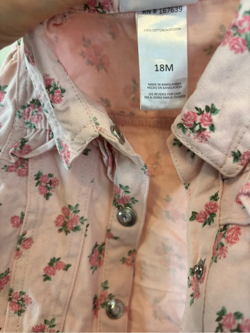 Little Lass Pink Floral Jacket | 18M | 100% cotton